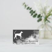 Hunde-Logo | Hintergrundtextur Visitenkarte (Stehend Vorderseite)