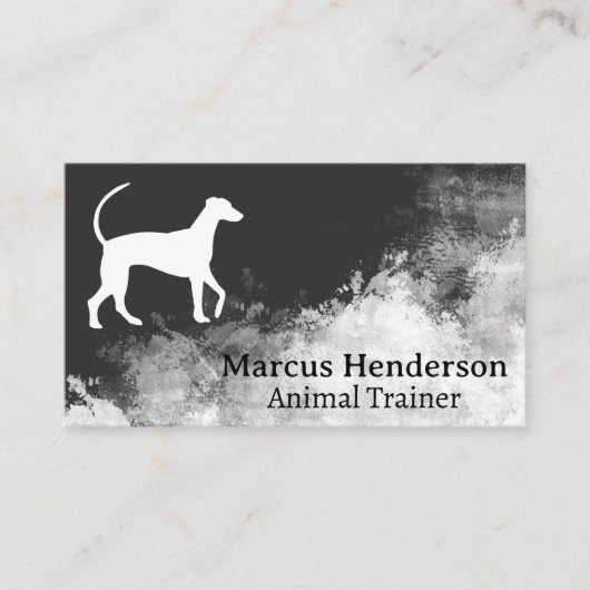 Hunde-Logo | Hintergrundtextur Visitenkarte (Vorderseite)