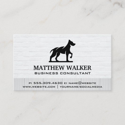Hunde-Logo-Visitenkarte Visitenkarte (Vorderseite)