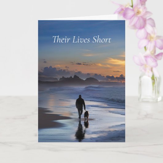 Hunde Loss Beileid Beileid Wanderhund Karte (Orchidee)