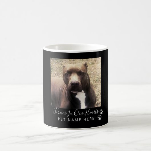Hunde Loss Pet Memorial Foto Schwarz Personalisier Kaffeetasse (Mittel)