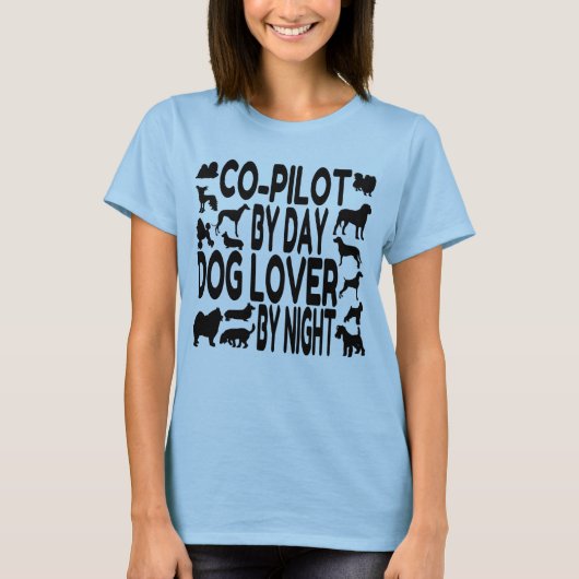 Hunde-Lover-Co-Pilot T-Shirt (Vorderseite)