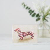 Hunde Lover Dackel Hundetyppografie Visitenkarte (Stehend Vorderseite)