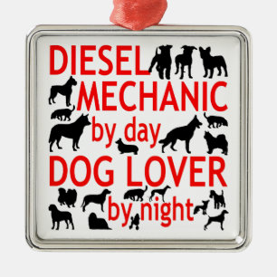 Hunde Lover Diesel Mechanik Ornament Aus Metall