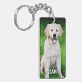 Hunde-Lover-Foto mit Namen Schlüsselanhänger (Vorderseite links)