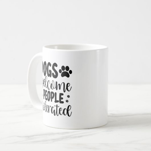 Hunde Lover Kaffee Tasse | Funny Dog Tasse | (Vorderseite Links)