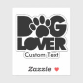Hunde-Lover-Logo-Aufkleber Aufkleber (Blatt)