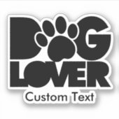 Hunde-Lover-Logo-Aufkleber Aufkleber (Vorderseite)