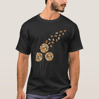 Hunde Löwenzahn Kunst Süßer Hund Blumen T-Shirt