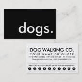 Hunde. LoyalitätsLochkarte Treuekarte (Vorne/Hinten)