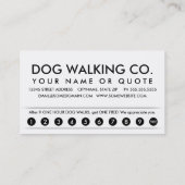 Hunde. LoyalitätsLochkarte Treuekarte (Rückseite)