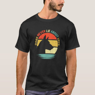 Hunde lügen nie über Liebe Dobermann Hund Retro So T-Shirt