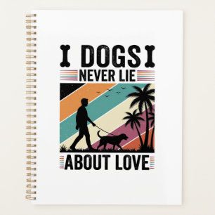 Hunde lügen nie über Liebe Vintage Spazierender Hu Planer
