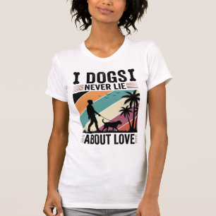 Hunde lügen nie über Liebe Vintage Spazierender Hu T-Shirt