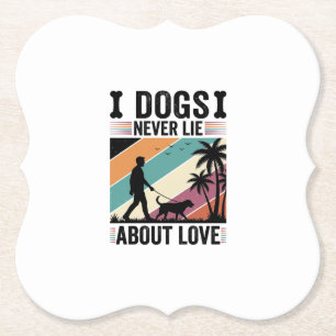 Hunde lügen nie über Liebe Vintage Spazierender Hu Untersetzer