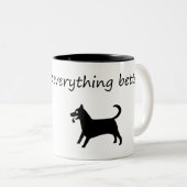 Hunde machen alles besser - Funny Dog Lover Zweifarbige Tasse (VorderseiteRechts)