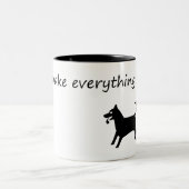 Hunde machen alles besser - Funny Dog Lover Zweifarbige Tasse (Mittel)