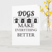 Hunde machen alles besser karte (Gelbe Blume)