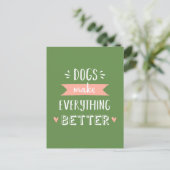 Hunde machen alles besser - knacken postkarte (Stehend Vorderseite)