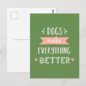 Hunde machen alles besser - knacken postkarte (Vorne/Hinten)