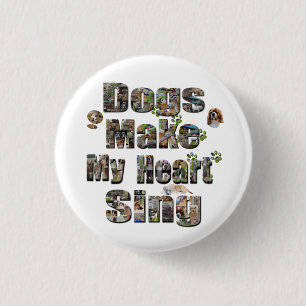 Hunde machen das Logo "Mein Herz sing Picture", Button