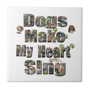 Hunde machen das Logo "Mein Herz sing Picture", Fliese