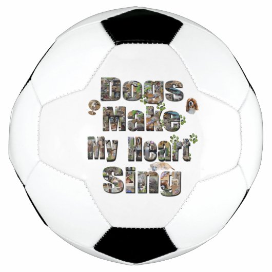 Hunde machen das Logo "Mein Herz sing Picture", Fußball (Vorderseite)