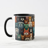Hunde machen den farbenfrohen Coffee Cup der beste Tasse (Links)