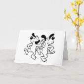 HUNDE MACHEN DEN GLÜCKLICHEN TANZ EINFACH FÜR SIE KARTE (Gelbe Blume)