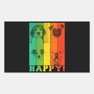 Hunde machen mich glücklich Beagle Hunde Mama Vate Rechteckiger Aufkleber
