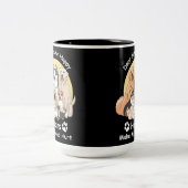 Hunde machen mich glücklich, Menschen machen meine Zweifarbige Tasse (Mittel)