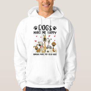 Hunde machen mich glücklich, Menschen machen mir Hoodie