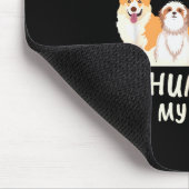 Hunde machen mich glücklich Menschen tun meinem Ko Mousepad (Ecke)