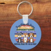 Hunde machen mich glücklich schlüsselanhänger (Vorderseite)