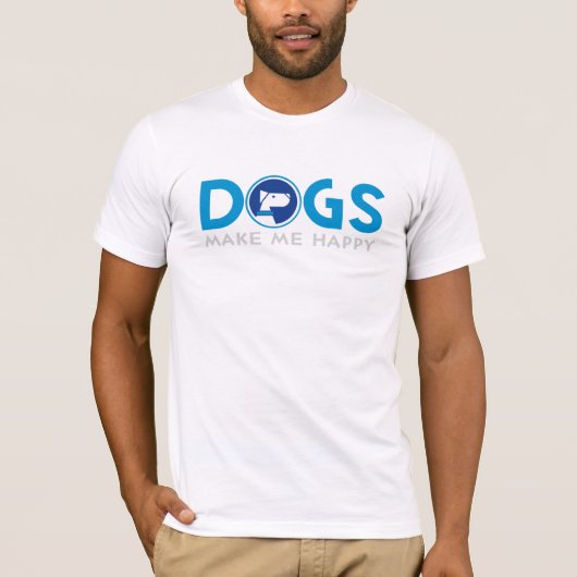 Hunde machen mich glücklich T-Shirt (Vorderseite)