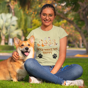 Hunde machen mich glücklich, wenn ich Lässigen T-Shirt
