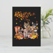 Hunde machen unser Leben letzte Weihnachten Dankeskarte (Stehend Vorderseite)