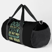 Hunde machen unser Leben vollständig Duffle Bag (Rechte Ecke)