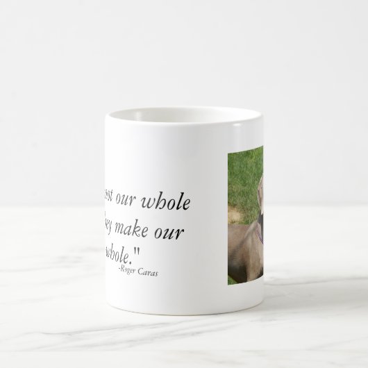 Hunde machen unsere Leben ganz - Weimaraner Kaffeetasse (Mittel)