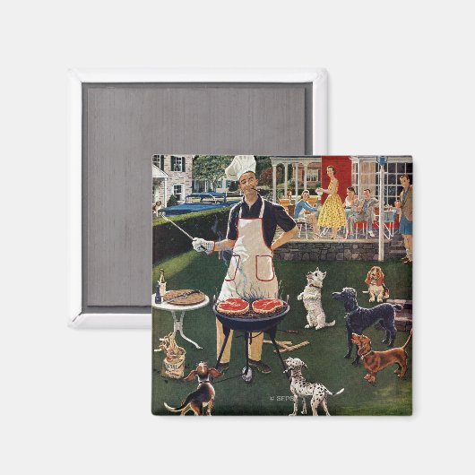 Hunde Magnet (Vorderseite/Rückseite)