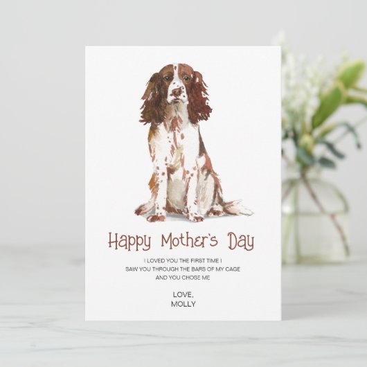 Hunde malen Muttertag Feiertagskarte (Stehend Vorderseite)