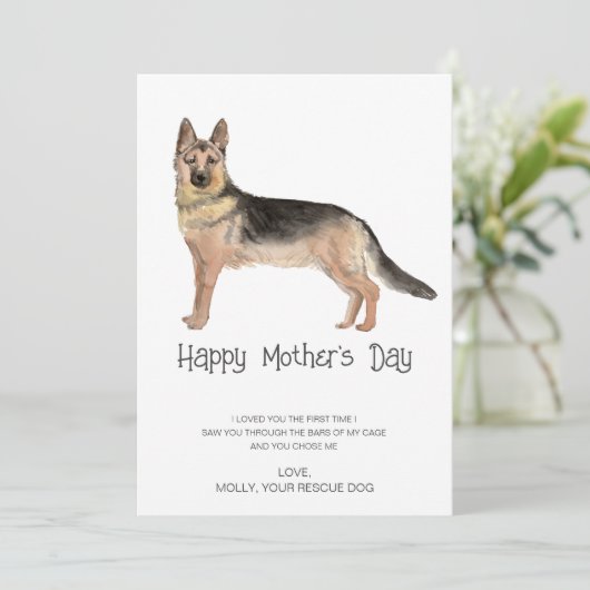 Hunde malen Muttertag Feiertagskarte (Stehend Vorderseite)
