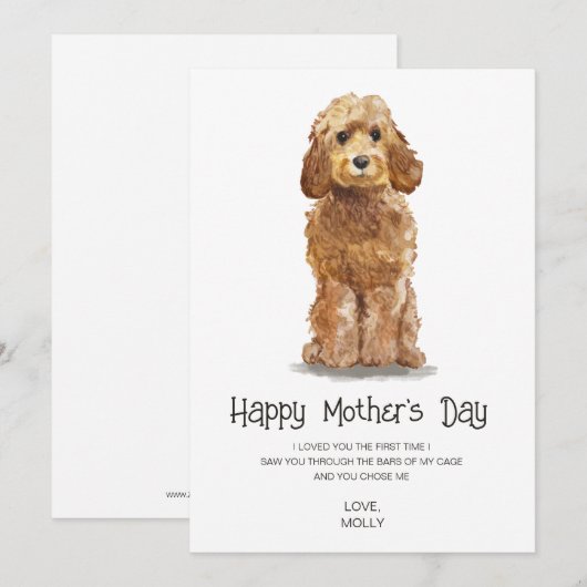 Hunde malen Muttertag Feiertagskarte (Vorne/Hinten)