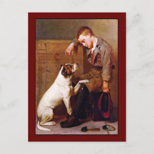 Hunde-Malerei: Beste Freunde von John Brown Postkarte