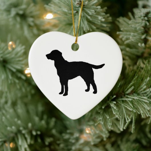 Hunde Malerei Silhouette Weihnachten Keramik Keramik Ornament (Baum)