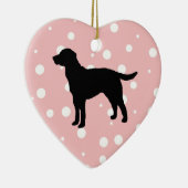 Hunde Malerei Silhouette Weihnachten Keramik Keramik Ornament (Rechts)