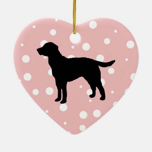 Hunde Malerei Silhouette Weihnachten Keramik Keramik Ornament (Hinten)