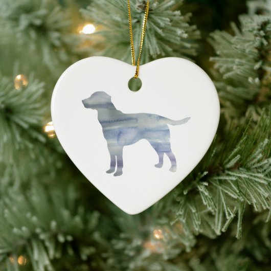 Hunde Malerei Silhouette Weihnachten Keramik Ornament (Baum)