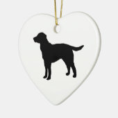 Hunde Malerei Silhouette Weihnachten Keramik Ornament (Links)