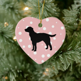 Hunde Malerei Silhouette Weihnachten Keramik Ornament